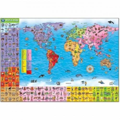 Puzle un domino komplekts Orchard World Map (FR) image 3