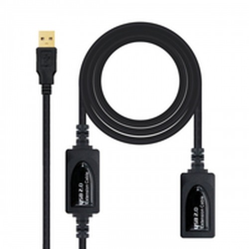 USB Extension Cable NANOCABLE 10.01.0213 Black 15 m image 3