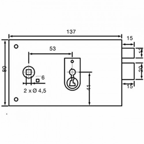 замок Yale YAH37D  19,5 x 7 x 14 cm Белый Сталь Дверцы image 3