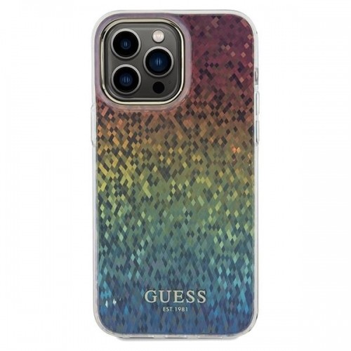 Guess IML Faceted Mirror Disco Iridescent case for iPhone 13 Pro | 13 - multicolor image 3
