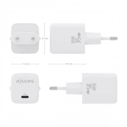 Wall Charger Aisens ASCH-35W1P016-W White 35 W (1 Unit) image 3