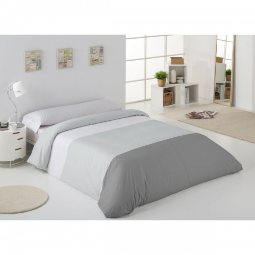 Duvet cover set Alexandra House Living White Grey King size 3 Pieces image 3