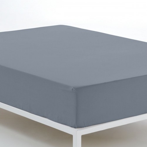 Fitted bottom sheet Alexandra House Living Steel Grey 150 x 200 cm image 3