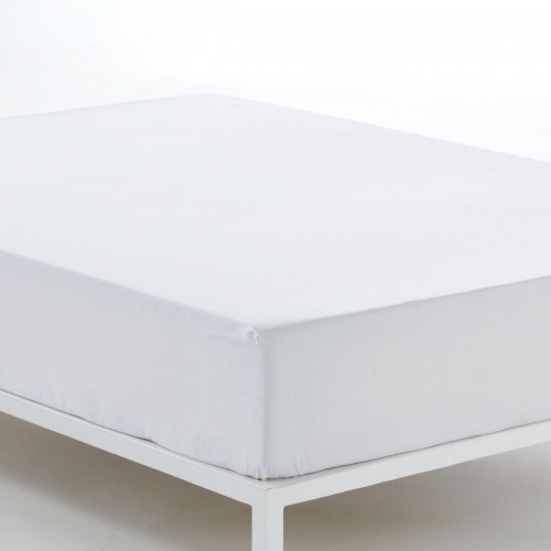 Fitted bottom sheet Alexandra House Living White 200 x 200 cm image 3