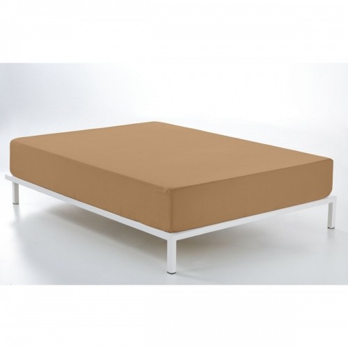 Fitted bottom sheet Alexandra House Living Brown 160 x 200 cm image 3