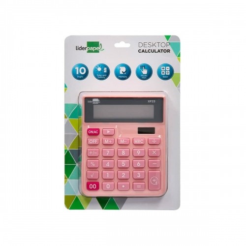 Калькулятор Liderpapel XF23 Розовый Пластик image 3