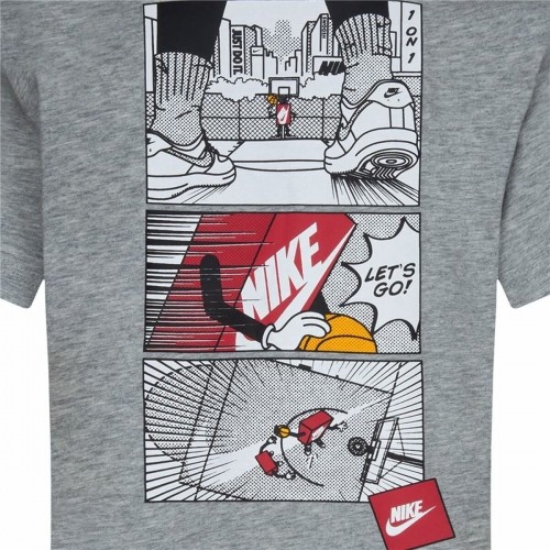 Child's Short Sleeve T-Shirt Nike Icons Of Play Grey image 3