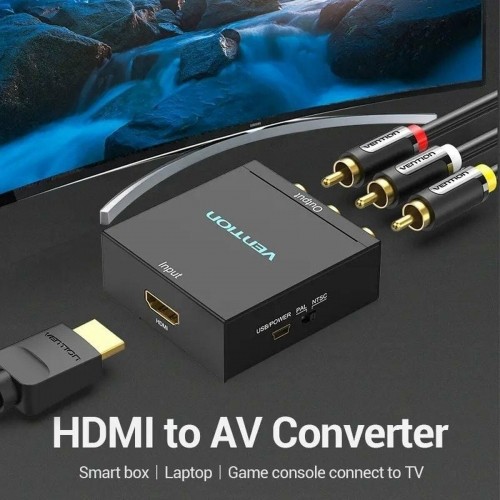 Адаптер RCA—HDMI Vention AEEB0 Чёрный image 3