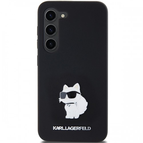 Karl Lagerfeld KLHCS24SSMHCNPK S24 S921 czarny|black hardcase Silicone Choupette Metal Pin image 3