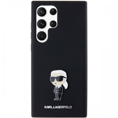 Karl Lagerfeld KLHCS24LSMHKNPK S24 Ultra S928 czarny|black Silicone Ikonik Metal Pin image 3