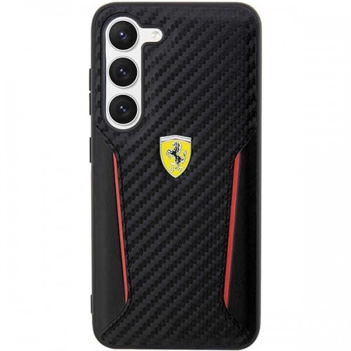 Ferrari PU Carbon Hard Case for Samsung Galaxy S23+ Black image 3