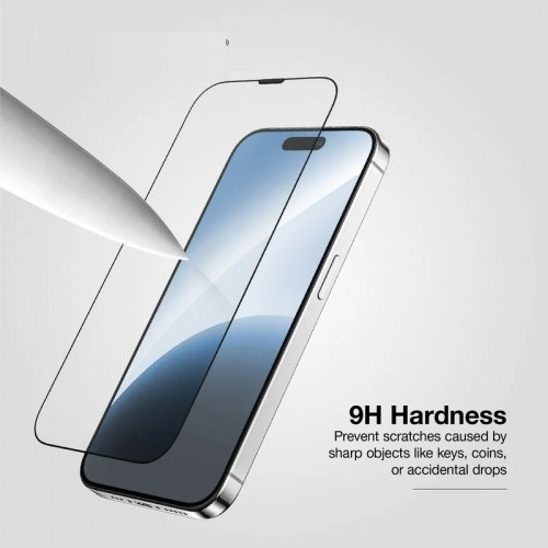 Evelatus 2.5D Полного покрытия стекло для Apple iPhone 13 Pro Max антистатическое/японский клей Черный image 3