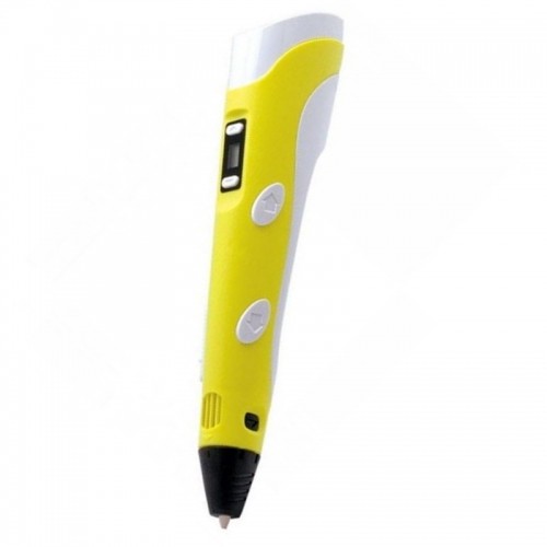 iLike Mega Set 3D Drukas pildspalva ar 8 aksesuāriem + Ciets Maks 12V Strāvas adapteris 220V Dzeltena image 3