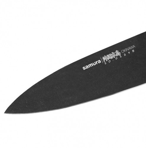 Samura Okinawa Stonewash Кухонный Deba нож 170mm из AUS 8 Японской стали 58 HRC image 3