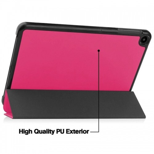 iLike Tri-Fold Plāns Eko-Ādas Statīva Maks Samsung Tab S9 11'' X710 / X716B / X718U (2023) Koraļļu rozā image 3