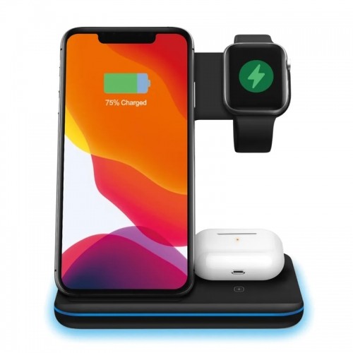 CP X7W 3в1 15W Беспроводная зарядка Magsafe Qi для iPhone Watch Airpods и других устройств черный image 3