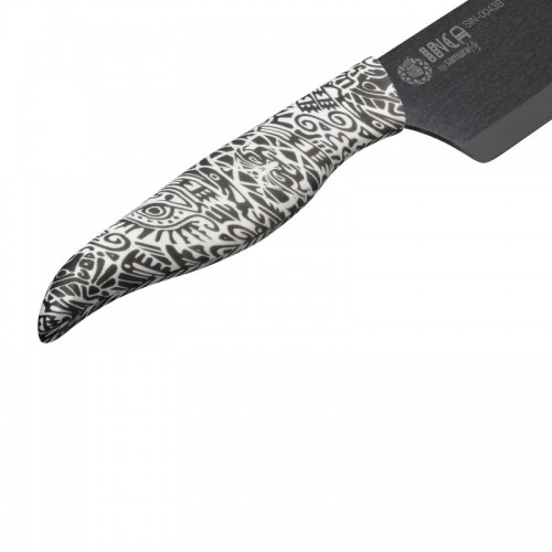 Samura Inca Кухонный нож Nakiri 165mm черным циркония керамическим лезвием / ABS TPR ручкой image 3