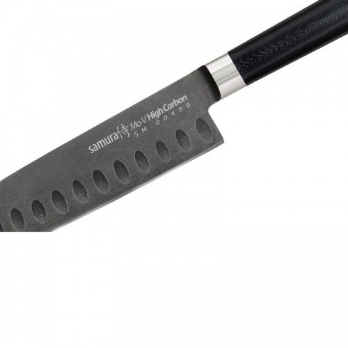 Samura MO-V Stonewash Univerālais Santoku 138mm. 59HRC. no AUS 8 Japāņu tērauda 58 HRC image 3