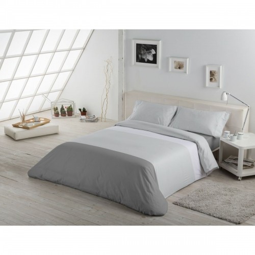 Комплект чехлов для одеяла Alexandra House Living Белый Серый 180 кровать 4 Предметы image 3