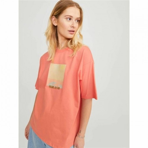 Women’s Short Sleeve T-Shirt Jack & Jones Jxpaige Orange image 3