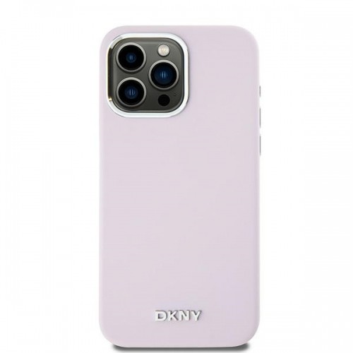DKNY DKHMP15XSMCHLP iPhone 15 Pro Max 6.7" różowy|pink hardcase Liquid Silicone Small Metal Logo MagSafe image 3