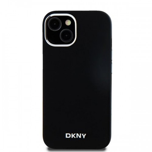 DKNY DKHMP15MSMCHLK iPhone 15 Plus | 14 Plus 6.7" czarny|black hardcase Liquid Silicone Small Metal Logo MagSafe image 3