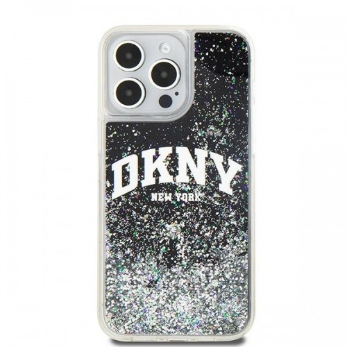 DKNY DKHCP15XLBNAEK iPhone 15 Pro Max 6.7" czarny|black hardcase Liquid Glitter Big Logo image 3