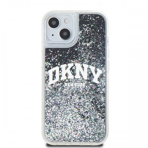 DKNY DKHCP15MLBNAEK iPhone 15 Plus | 14 Plus 6.7" czarny|black hardcase Liquid Glitter Big Logo image 3