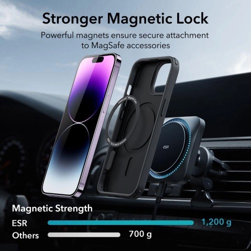 ESR Classic Hybrid Halolock MagSafe case for iPhone 14 Pro Max - black image 3