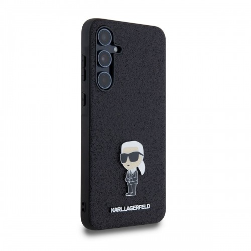 Karl Lagerfeld Fixed Glitter Metal Ikonik Case for Samsung Galaxy A55 5G Black image 3