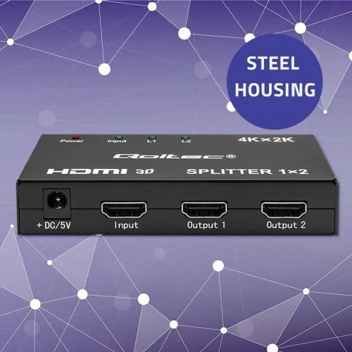 HDMI slēdzis Qoltec 51796 Melns image 3