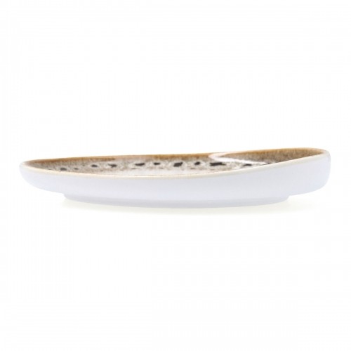 Flat Plate Ariane Jaguar Freckles Brown Ceramic Oval 18,7 cm (6 Units) image 3