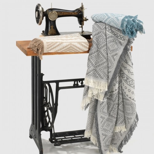 Blanket Alexandra House Living Tunez Grey 225 x 260 cm image 3