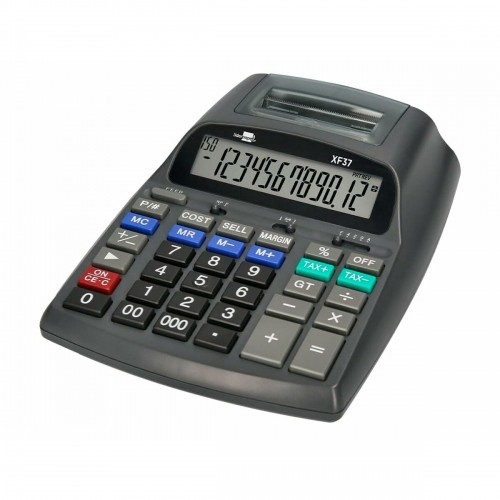Poligrāfijas kalkulators Liderpapel XF37 Melns image 3