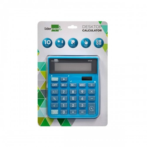 Kalkulators Liderpapel XF21 Zils Plastmasa image 3
