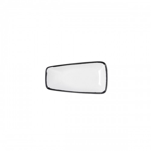 Snack tray Ariane Vital Filo White Black Ceramic Aluminium Oxide 15 x 8,5 x 8,5 cm (12 Units) image 3