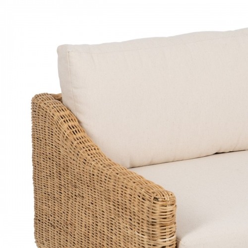 Garden sofa Natural Mango wood Foam Natural Fibre 180 x 86 x 80 cm image 3