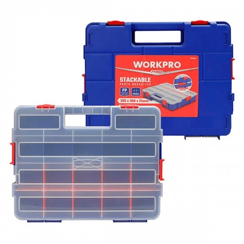 Box with compartments Workpro polypropylene 38,2 x 30 x 6,2 cm 18 Compartments image 3