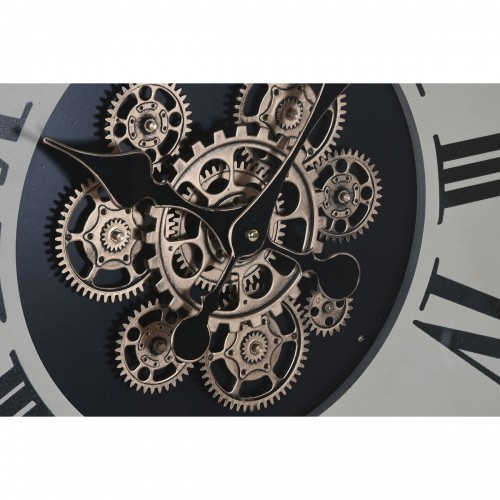 Настенное часы Home ESPRIT Чёрный Бежевый Позолоченный Натуральный Металл древесина сосны 74 x 9 x 91 cm image 3