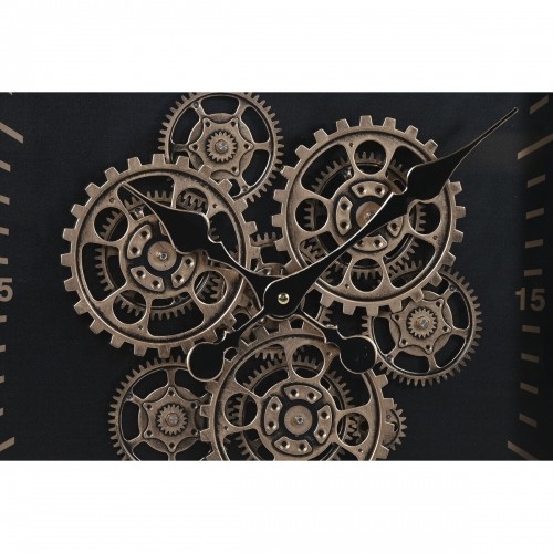 Настенное часы Home ESPRIT Чёрный Позолоченный Металл Стеклянный 80 x 8 x 80 cm image 3