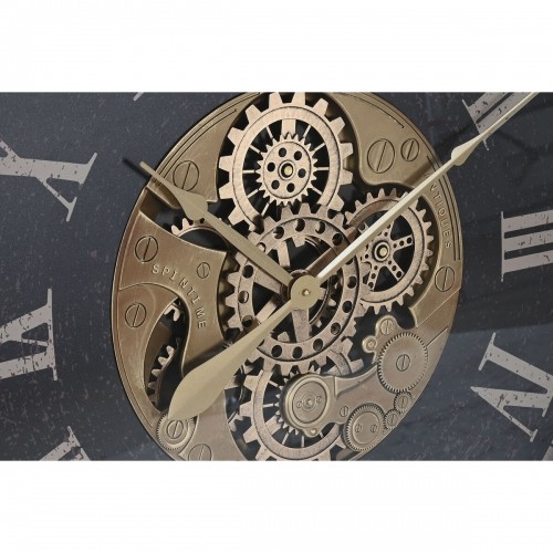 Настенное часы Home ESPRIT Чёрный Позолоченный Стеклянный Железо 80 x 9,5 x 80 cm image 3