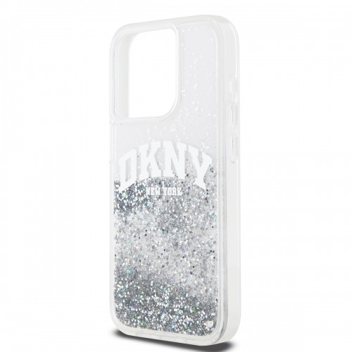 DKNY Liquid Glitter Arch Logo Case for iPhone 14 Pro Transparent image 3