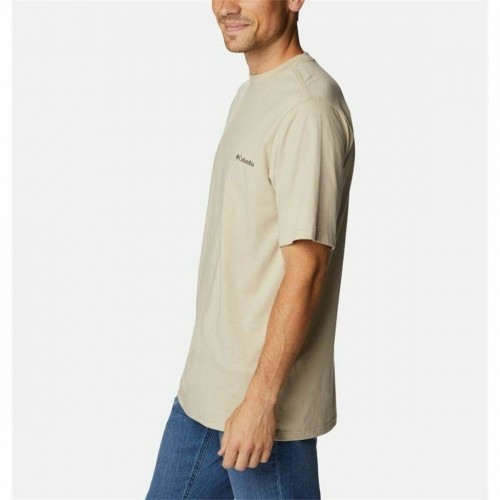 Men’s Short Sleeve T-Shirt Columbia Csc Basic Logo™ Light brown Moutain image 3