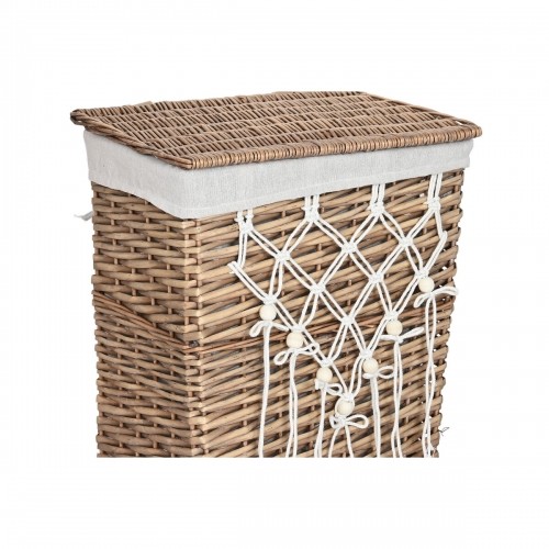 Laundry basket Home ESPRIT White Natural wicker Shabby Chic 47 x 35 x 55 cm 5 Pieces image 3