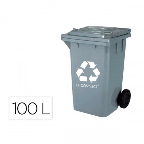 Atkritumu tvertne Q-Connect KF16545 Pelēks Plastmasa 100 L image 3