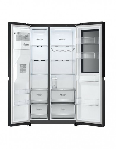 LG InstaView GSGV80EPLL side-by-side refrigerator Freestanding 635 L E Black image 3