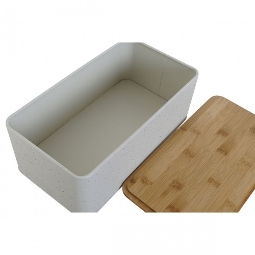 Maizes kaste Home ESPRIT Balts Bēšs Metāls Akācija 33 x 18 x 12 cm (2 gb.) image 3