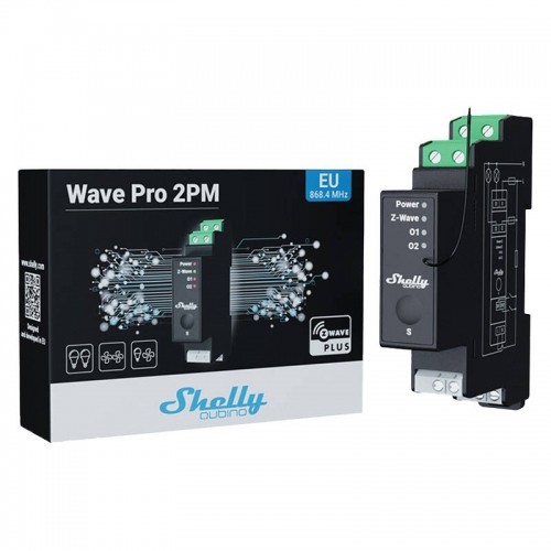 2-channel DIN rail relay with energy measurement Shelly Qubino Pro 2PM image 3