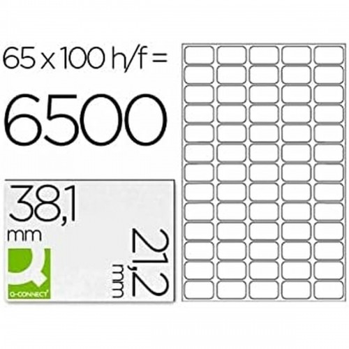 Клейкие этикетки Q-Connect KF15386 Белый 100 Листья 38,1 x 21,2 mm image 3