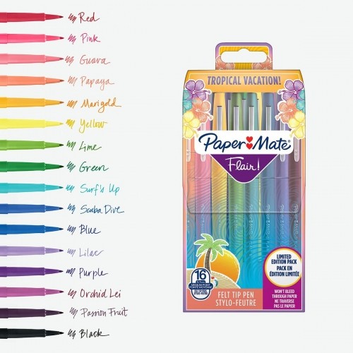 Set of Felt Tip Pens Paper Mate 2061396 Multicolour (16 Pieces) image 3